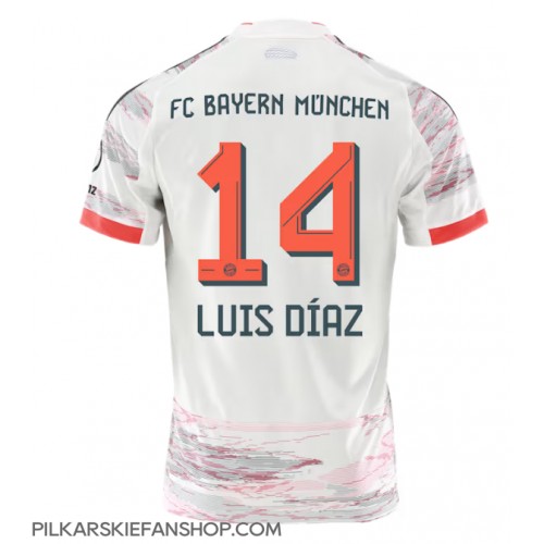 Koszulka piłkarska Bayern Munich Luis Diaz #14 Strój wyjazdowy 2025-26 tanio Krótki Rękaw Koszulka piłkarska Bayern Munich Luis Diaz #14 Strój wyjazdowy 2025-26 tanio Krótki Rękaw